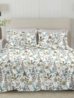 Sleeping Owls- because your sleep matters - 300TC Super King Bedsheet with 2 Pillow Covers