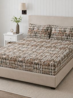 Sleeping Owls- because your sleep matters - 300TC Super King Bedsheet with 2 Pillow Covers