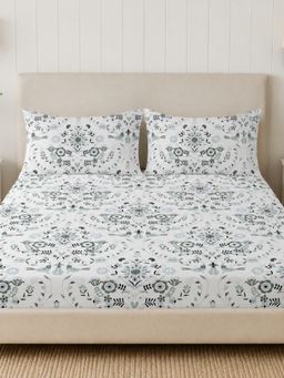 Sleeping Owls- because your sleep matters - 300TC Super King Bedsheet with 2 Pillow Covers