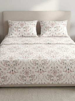 Sleeping Owls- because your sleep matters - 300TC Super King Bedsheet with 2 Pillow Covers