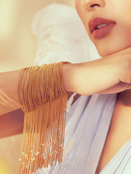 Anaash - 22K Gold Plated Gold Chained Cuff