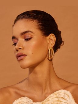 Anaash - 22K Gold Plated Gold Lagoon Stud Earrings
