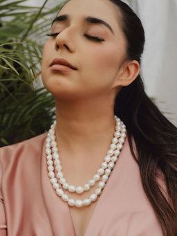 Anaash - White Baroque Pearl Necklace