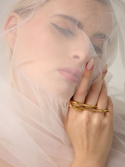 Anaash - 22K Gold Plated Gold Trinity Ring