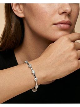 PRATA - Majestic Fancy Diamond Cuff White Bracelet