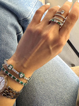 PRATA - Horizon Enamel Tennis Green Bracelet