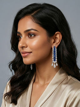 PRATA - Axiom Drop Blue Earrings