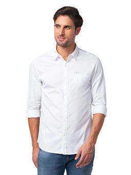 Spykar - White Full Sleeves Shirt for Men
