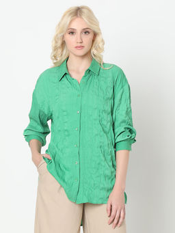 VERO MODA - Green Textured Shirt