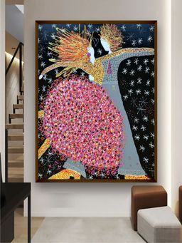 The Art House - Pink Grey Abstract Painting Wall Art