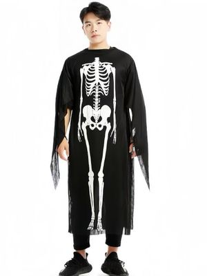 Buy Little Surprise Box Spooky Skeleton Robe, Halloween Costume Fancy ...