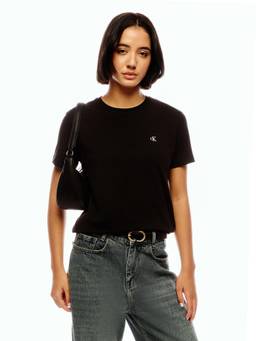 Calvin Klein - Black Solid Regular Fit Cotton T-Shirt