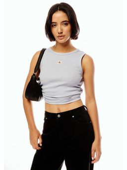 Calvin Klein - Purple Solid Regular Fit Cotton T-Shirt