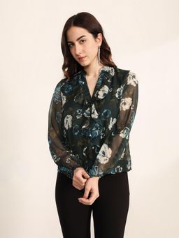 Kazo - Women Teal Spruce Blouse
