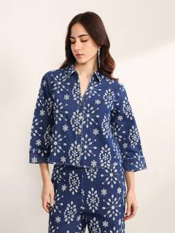 Kazo - Women Blue Romy Shirt