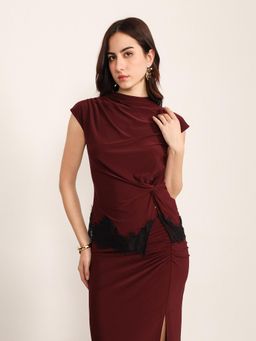 Kazo - Women Maroon Anecdote Top