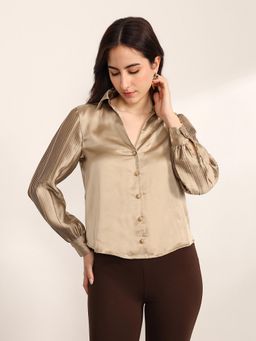 Kazo - Women Beige Miyake 2 Shirt