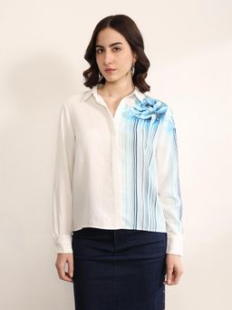 Kazo - Women Off White Galaxy Shirt