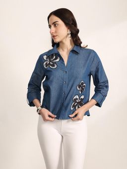 Kazo - Women Blue Tierra Shirt