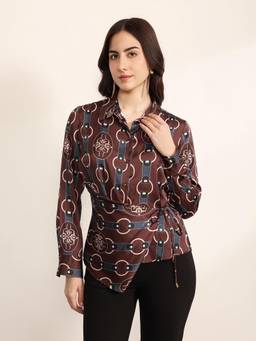 Kazo - Women Multi-Colour Truffle Shirt