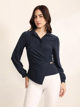Kazo - Women Navy Blue Ocean Shirt