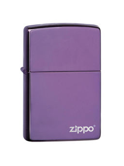 Zippo - Classic High Polish Purple Logo Windproof Pocket Lighter