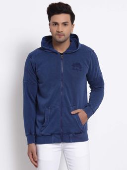Club York - Men Blue Solid Sweatshirt