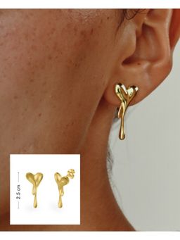 Lunaya Jewelry - Melting Heart Solid Earrings Gold
