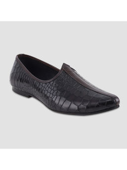 EZOK - Chocolate Leather Mojari For Men