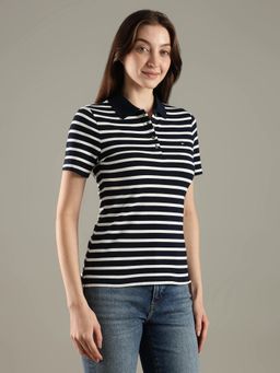 Tommy Hilfiger - Striped Slim Fit Cotton Polo T-Shirt