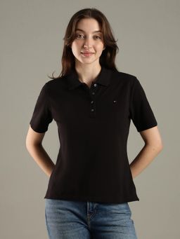 Tommy Hilfiger - Solid Regular Fit Cotton Polo T-Shirt