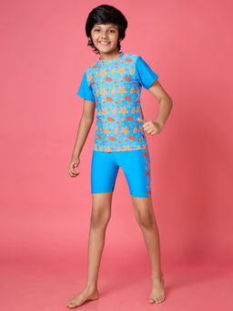 LYCOT - Boys Blue Swim T-Shirt and Shorts