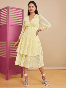 Styli - Women Yellow A-Line Dresses