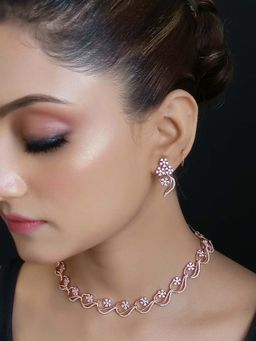 AG'S - Diamond Neckpiece With Gold Plating