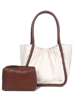 Yelloe - Women Beige Shoulder Bag (Set of 2)