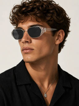 Zaadran - Unisex UV Protection Grey Lens Sunglasses (Arizona-Grey) (54)