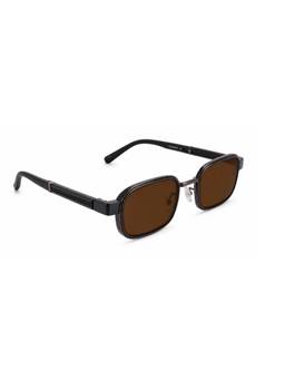 Zaadran - Unisex UV Protection Brown Lens Sunglasses (Auric Hrz - Brown) (59)