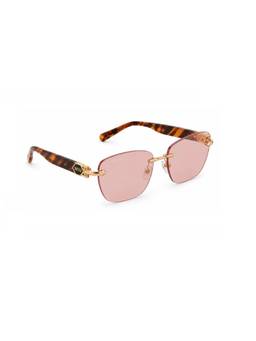 Zaadran - Women UV Protection Pink Lens Sunglasses (Blossom-Mble Pink) (54)