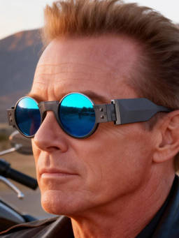 Zaadran - Unisex UV Protection Blue Lens Sunglasses (Bosnia-Blue Grey) (58)