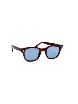 Zaadran - Unisex UV Protection Black Lens Sunglasses (Cherry-Grey) (54)