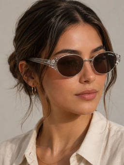 Zaadran - Unisex UV Protection Brown Lens Sunglasses (Eclipse-Met T) (54)