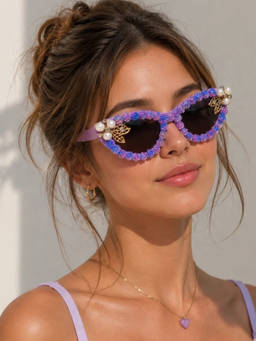 Zaadran - Women UV Protection Black Lens Sunglasses (ELYX_MOCHA_20374) (54)
