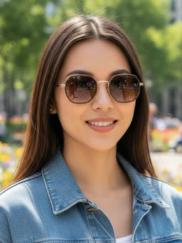 Zaadran - Unisex UV Protection Brown Lens Sunglasses (ELYX_RED_20375) (54)