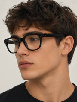 Zaadran - Unisex UV Protection Clear Lens Sunglasses (Gabon-Black) (54)