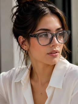 Zaadran - Unisex UV Protection Clear Lens Sunglasses (Gambia-Dual Tone) (54)