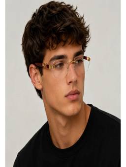 Zaadran - Unisex UV Protection Clear Lens Sunglasses (Hungary Octa-Yellow) (54)