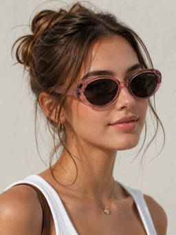 Zaadran - Women UV Protection Grey Lens Sunglasses (Italy-Blk Gldn) (58)