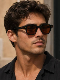 Zaadran - Unisex UV Protection Peach Lens Sunglasses (Milano-Peach) (54)