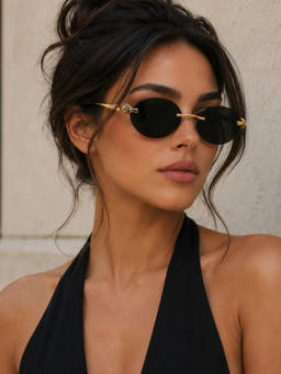 Zaadran - Unisex UV Protection Black Lens Sunglasses (Niger-Transp) (54)