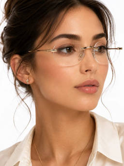 Zaadran - Unisex UV Protection Clear Lens Sunglasses (Potter-Clear T) (56)